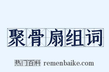 聚骨扇组词是什么意思的图片